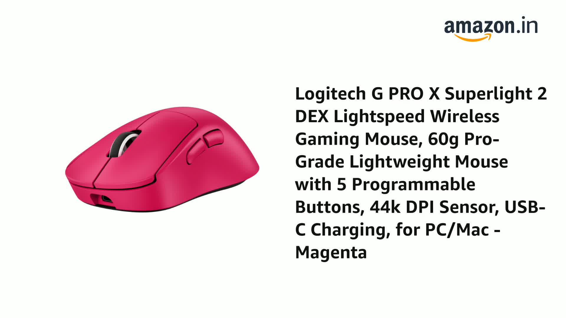 【未使用・新品】Logicool GPROX SUPERLIGHT 2 DEX Amazon.in: Buy Logitech G PRO X Superlight 2 DEX Lightspeed